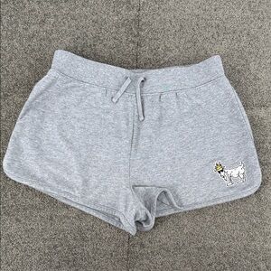 GOAT USA Shorts Wm Medium Gray Grey Relaxed Knitted Sweat Athletic